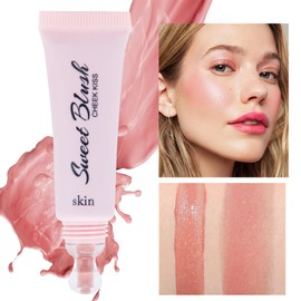 Liquid Blush Blusher, Soft Cream Blushes Blush, Nude Pink Blush Liquid for Cheeks Make Up, Soft Cream Blush, Weightless Waterproof Natural-Looking, Skin Tint Blush Makeup
