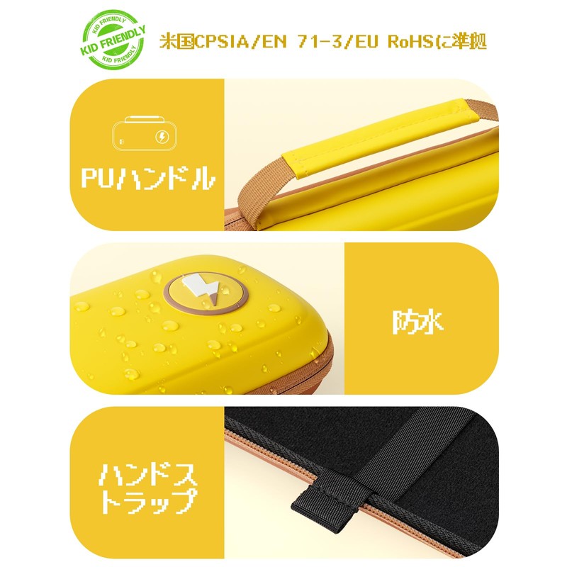 【2025年新版モデル 最強の守りケース】ケース対応機種 Switch 2, スイッチ2ケース 収納バッグ, 画面保護のためのアップグドット付きハニカムパネル強化 防塵 防水 耐衝撃