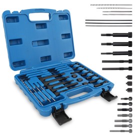 22Pcs Glow Plug Removal Tool, High Hardness Glow Plug Removal Tool Kit, Glow Plug Extraction Kit for M8 & M10 Glow Plug Electrodes Removal Tool with Easy-Carry Toolbox