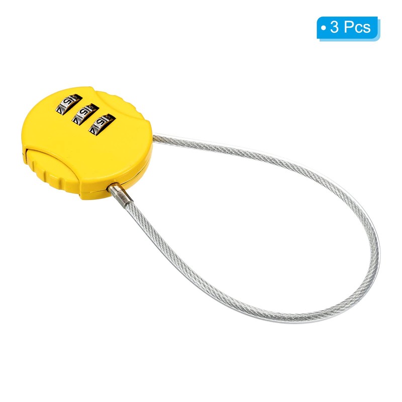 PATIKIL Combination Lock 8 Inch, 3 Pcs 3 Digit Outdoor