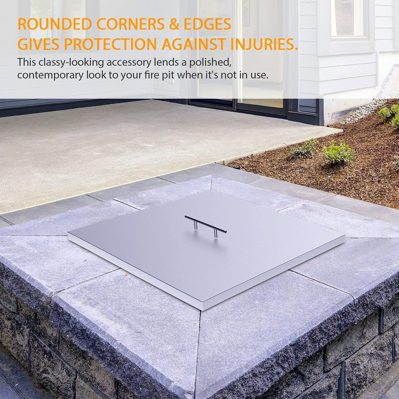 AJinTeby Fire Pit Lid Fits 24" x 24" Drop-in Fire