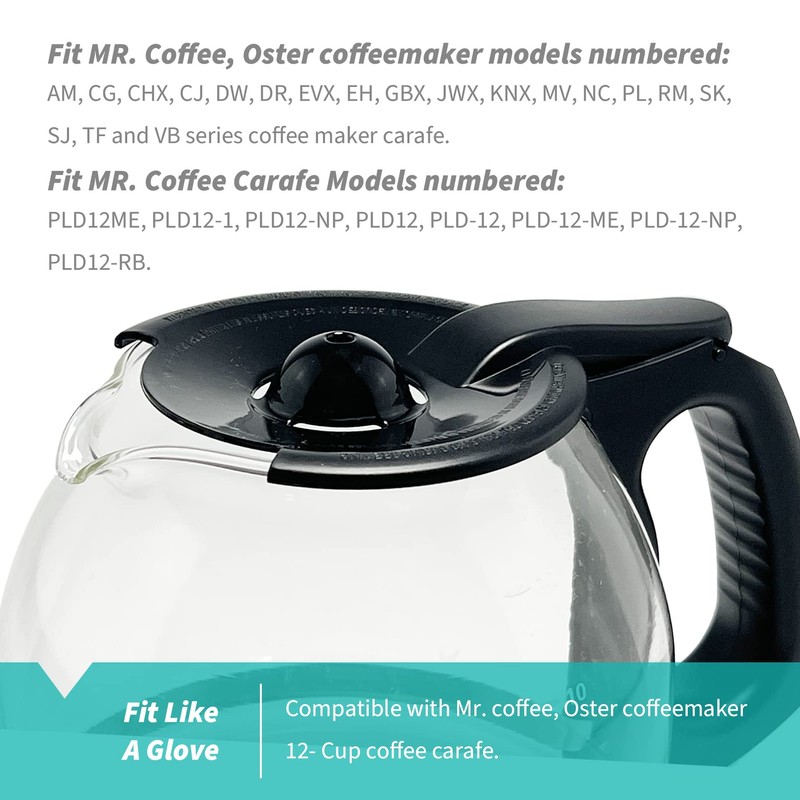 2-PACK Replacement Carafe Lid ONLY for Mr. Coffee 12 Cup