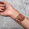 4 x 'Lion With Union Jack' Temporary Tattoos - Water
