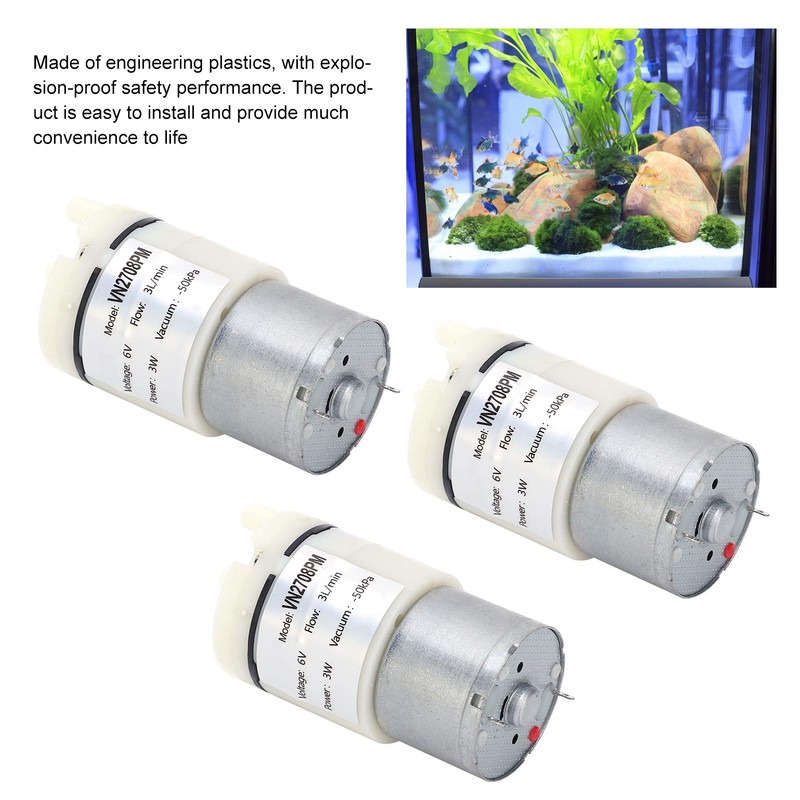 3Pcs DC 6V Mini Diaphragm Type Air Pumps Water Pump,