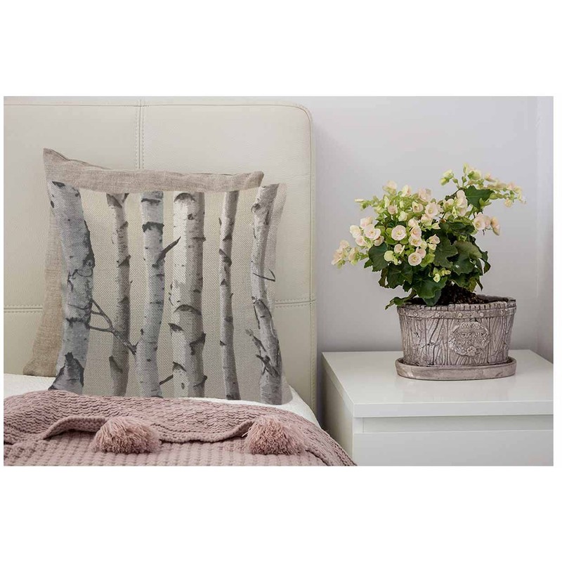 WONDERTIFY Birch Cushion Cover Tree Trunk Nature Decorative Throw Pillow