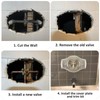 Renovation Shower Cover Plate for 2-Handle or 3-Handle to 1-Handle