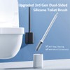 Kucucyle Dual-Sided RV Silicone Toilet Brush with TPR Bristles &