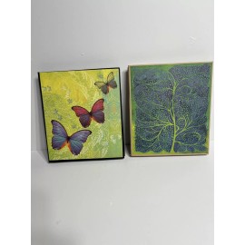 Unbranded Photo Albums Set Of 2 Butterflies, Green Tree Journal/ 60 Photo Album Book 4”x6”