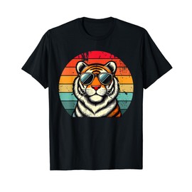 Retro Tiger in Sunglasses Men Women Kids Novelty Funny Tiger T-Shirt