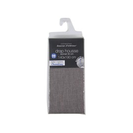 Douceur d'Intérieur Actually Double Fitted Sheet, Polyester, Hazelnut, 140 x 190 cm