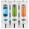 White 3-Chamber Wall Mounted Dispenser for Shower, Bathroom, Kitchen or
