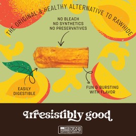 Earth Animal No-Hide Rolls Mango Vegetarian Recipe Small Natural Rawhide Alternative Dog Chews, 7.2 Oz