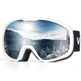 Victgoal Ski Goggles Men Women Snowboard Goggles Anti-Fog OTG Designed Goggles with UV Protection Spherical Glasses for Winter Snow Sports Skiing Snowboarding (White)