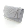 Women's Evening Party Wedding Ball Prom Clutch Wallet Handbag (Silver-2)