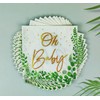 32Pcs Eucalyptus Leaf Oh Baby Napkins Sage Green 6.5in