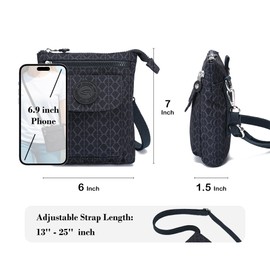 NEICOA Small Crossbody Bags for Women Teen Cute Fanny Packs Cross Body Cell Phone Purse Waist Bag with Multi Pockets(Gray Blue Pink Floral)