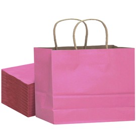 qiqee 13"x4.5"x10" Large Gift Bag with Handles Bulk 32PCS Gift Paper Bags Rosy Bags Multiple Uses (Wide Large)
