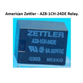 American Zettler Lot of 4 - American Zettler - AZ8-1CH-24DE - Relay, 24V DC. Contacts: SPDT-6Amp.
