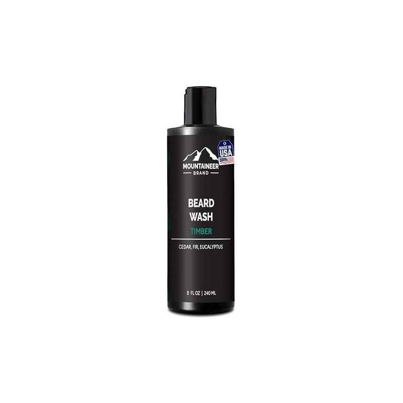 Mountaineer Brand All-Natural Beard Wash WV Timber, 8 Ounce