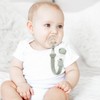 YIVEKO Pacifier Clips for Baby Boys Girls, One-Piece Silicone Pacifier