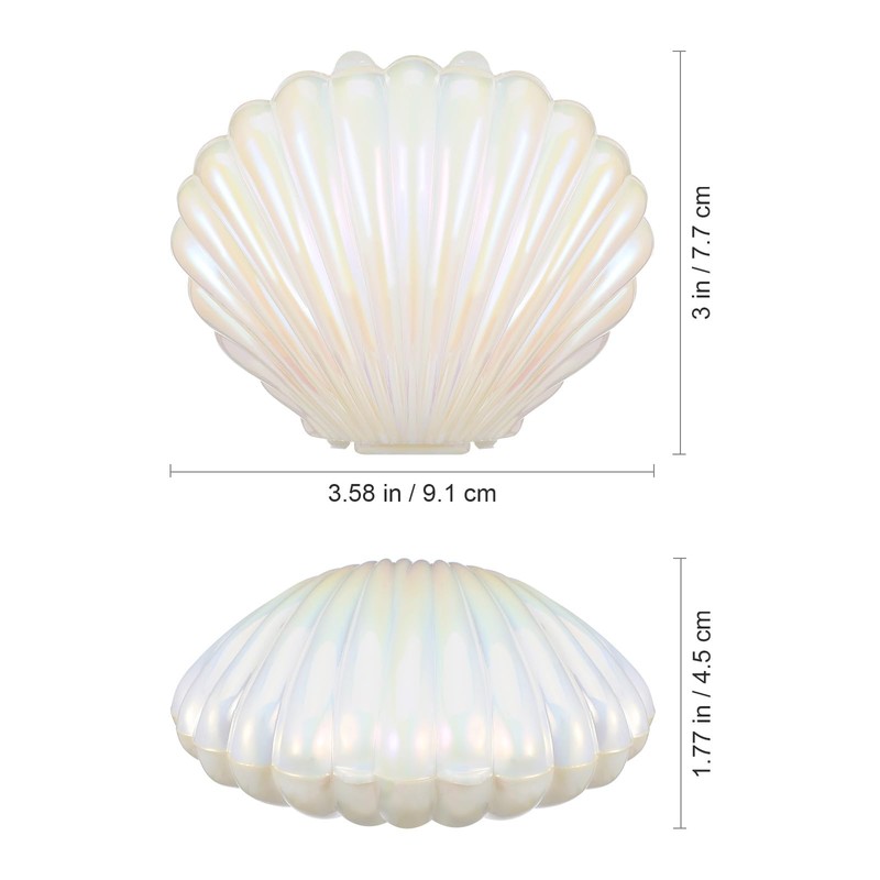 Ipetboom Sea Shell Candy Boxes, 30pcs Seashell Party Favor Container,