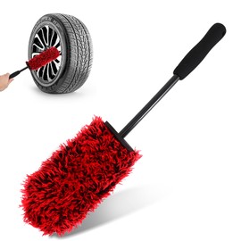 Alloy Wheel Brush - Car Wheel Brush Soft Dense Bristles, Car Detailing cleaning Brushes for Wheels and Rims of Cars Motorcycles Bicycles, Non Scratch Rim