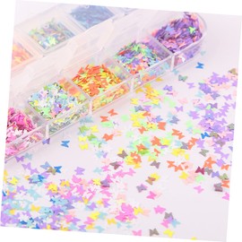 Vaguelly DIY Nail Glitter Sequins Art Crafts Confetti for Manicure Decoration Bright Shiny Colors for Nail Art Makeup Fun for Special Celebrations