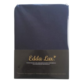 Edda Lux Cover Fits Tempur All-Around Sleeping Pillow, 60/56 x 50/48 cm, Shape-Retaining Jersey Pillowcase for Butterfly Pillows, Made of 100% Cotton, Navy