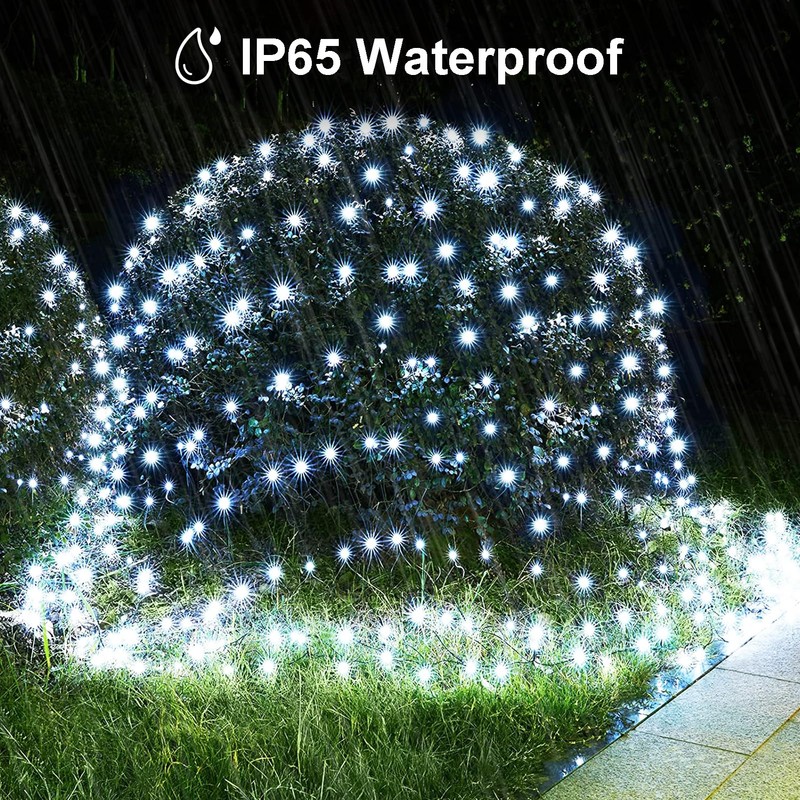 DealBeta Solar Net Lights 200 LED Outdoor Mesh Light with