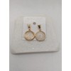 Woman 14K Gold Plated Stud Earrings with Faux Pearl Stones,