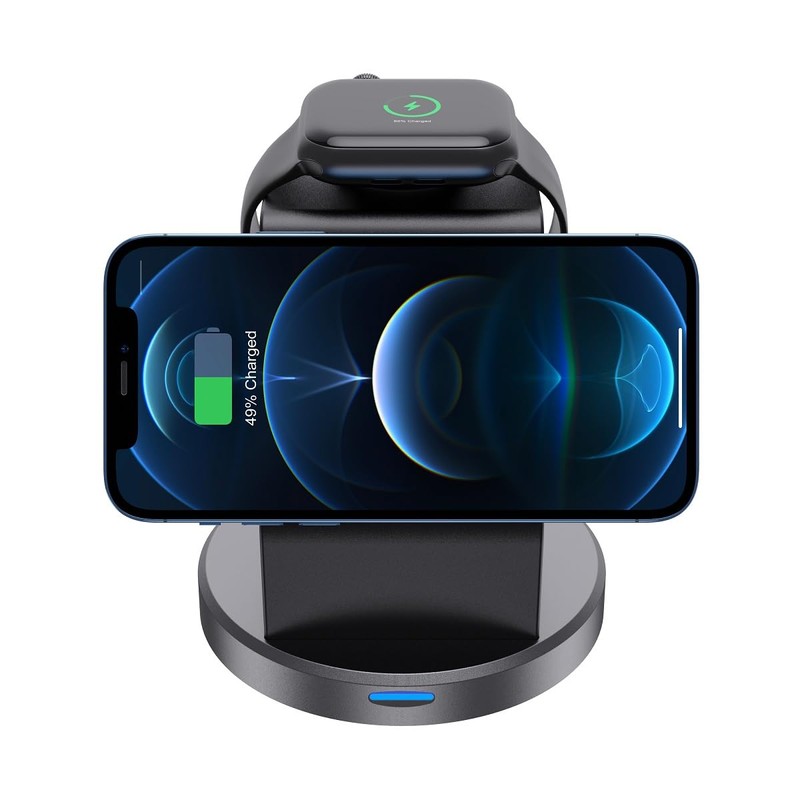 Magnetic Wireless Charger Stand 3 in 1 Black L-MG3IN1-BK