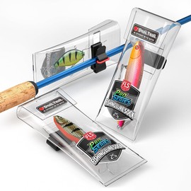 SNAIL TRAIL 5 Pack Fishing Lure Wraps, Treble Hook Cover, Lure Cover for Fishing Rod, Clear PVC Swimbait Protector, Fish Bait Pouch Holder, Jig Sock Keeper, Rig Sack Saver, Pole Shield Armour