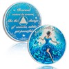 Sobriety Coin "Winter Transformation" AA/NA Recovery Medal - Ice Blue