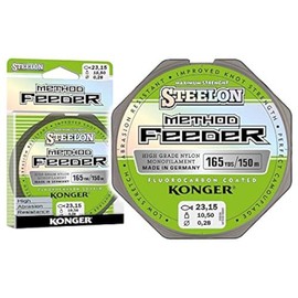 Konger Steelon Method Feeder Fluorocarbon Coated Monofilament Spool 150 m 0.18-0.30 mm Feeder Line Feeder Method Top! (0.28 mm / 10.50 kg)