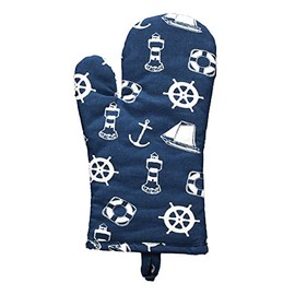 Sea-Club Oven Glove - Maritime Kitchen Cotton Blue/White Maritime Decoration