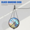 Vivid Dragonfly Glass Hanging Pendant Durable Window Ornament for Home