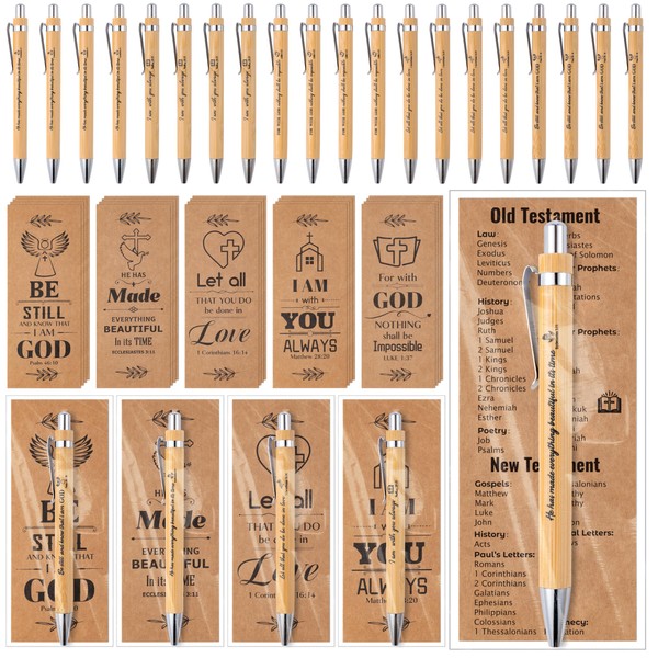 Haooryx 20 Set Christian Religious Bible Verse Ballpoint Pen with
