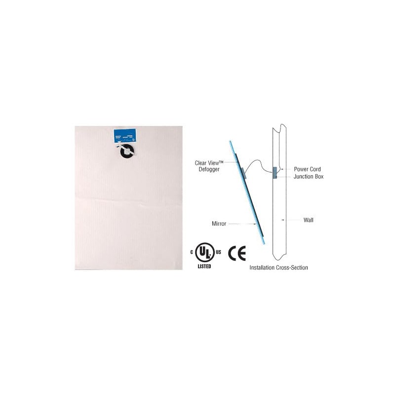 CRL 24" x 32" Clear View Rectangular Electric Mirror Defogger