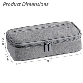 chenqi Pencil Case, Large Capacity Pencil Case, School Stationery Organizer for Boys and Girls, Aesthetic Pencil Bag Suitable for Kids Teenagers Students Women Men (Grey)