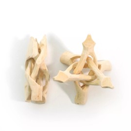 Prabhuji's Gifts Tripod 4" Natural Eucalyptus Wood