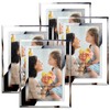 Hoikwo 4 Pack Photo Frames,4x6 Picture Frames with Silver Mirrored