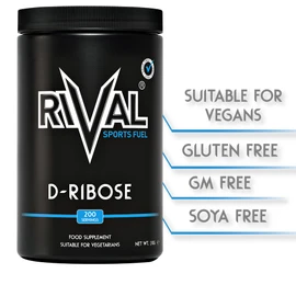 Rival Sports Fuel D-RIBOSE Powder 100% Pure 1kg Tub Great for ATP Energy Levels and CFS Non GMO