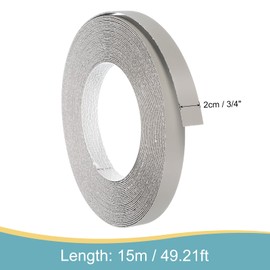 sourcing map Edge Banding, 3/4 Inch x 49.21ft Pre-Glued Wood Veneer Edging Iron-on Flexible Edge Banding for Cabinet Repair Furniture Restoration, Khaki