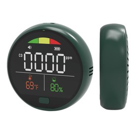 VETOUCH Carbon Monoxide Detectors, Mini 3-in-1 Lanyard Portable Carbon Monoxide Detector for Travel, Rv Co Detector Alarm Temp/Humidity Sensor, USB-C Charging Long-Term Standby