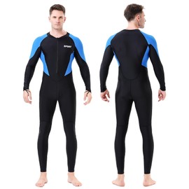 REALON - Traje de baño de piel de buceo para mujeres y hombres, traje de baño de cuerpo completo, protector de erupción fino, traje de baño de una pieza, protección UV, secado rápido, para buceo,