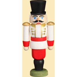 Nutcracker Husar weiß H = 120X80X20 MM New Erzgebirge Miniature Nutcracker Christmas Ornament