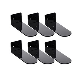 6 Pcs Black Floating Shoe Shelves Transparent Acrylic Wall Mounted Shoe Display Shelves for Display Shoe and Sneaker