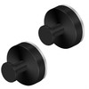 CAPPCHAO Black Suction Cup Hooks Shower Towel Holder for Bathroom