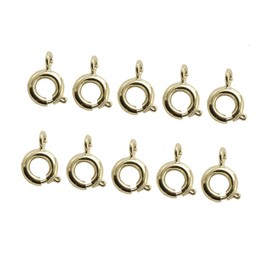 COHEALI 20pcs Alloy Spring Ring Clasps Durable Connection Findings for DIY Jewelry Making for Necklaces Bracelets and Keychains Golden