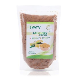SVTAV Jaggery Powder, Hand Crushed Gur Powder | Natural Sweetener | Brown Sugar | Indian Sugar Cane Substitute | No Preservatives Added | No Artificial Flavors - 500g, 17.63oz